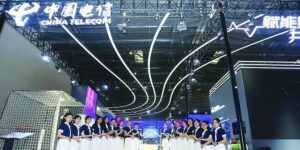 中国国际智能产业博览会，中国国际通信信息展，中国电信展位，体验中心，云展厅，展厅，云帆慧展，云智展